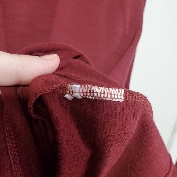 TRUE NORTH Merino Wool Blend Base Layer Top Shirt Long Sleeve Red Men's Medium - Picture 9 of 10